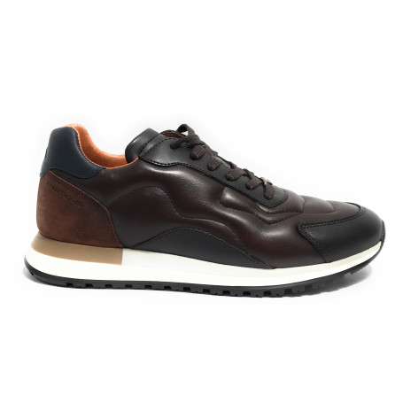 Scarpe uomo Ambitious sneaker pelle brown U25AM05 12439_6565AM