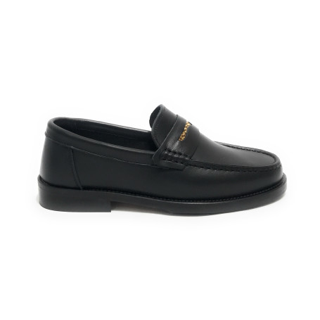 Scarpe donna Borbonese mocassino in pelle nero/ OP natural D25BO01 6DA953