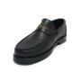Scarpe donna Borbonese mocassino in pelle nero/ OP natural D25BO01 6DA953