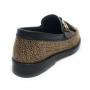 Scarpe donna Borbonese mocassino in pelle OP natural/ black D25BO02 6DA955