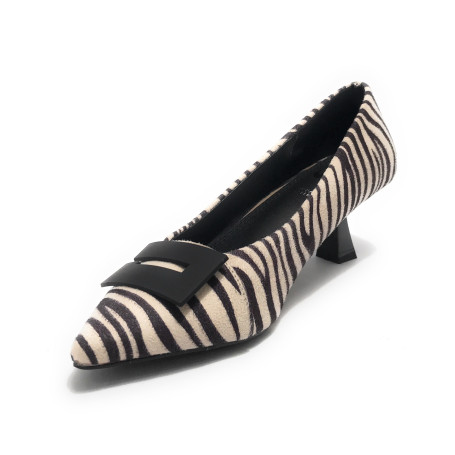 Scarpe donna décolleté Gold&gold tc 55 ecopelle animalier zebrata D25GG11 GP705