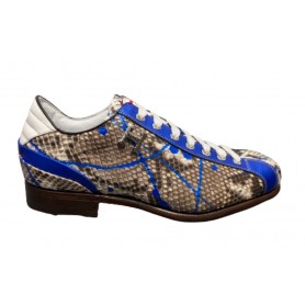 Scarpe uomo Harris sneakers fondo calcetto in pelle roccia splash/ azzurro fluo/ bianco U17HA163
