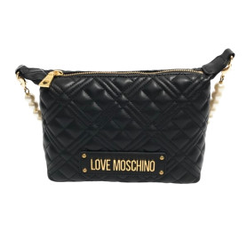 Borsa donna a mano/spalla Love Moschino trapuntata nero galv. oro B25MO101 JC4304PP0LLA0000