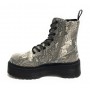 Scarpe donna Gold&gold anfibio ecopelle stampa pitone con fondo zeppa carrarmato D20GG51
