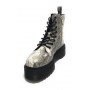 Scarpe donna Gold&gold anfibio ecopelle stampa pitone con fondo zeppa carrarmato D20GG51
