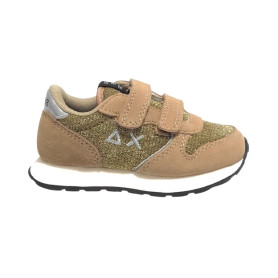 Scarpe Sun68 sneaker Girl's Ally glitter textile baby suede/ ecosuede oro Z25SU23 Z44404B