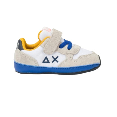 Scarpe Sun68 sneaker Boy's tom solid nylon new born suede/ nylon bianco Z25SU37 Z44301N