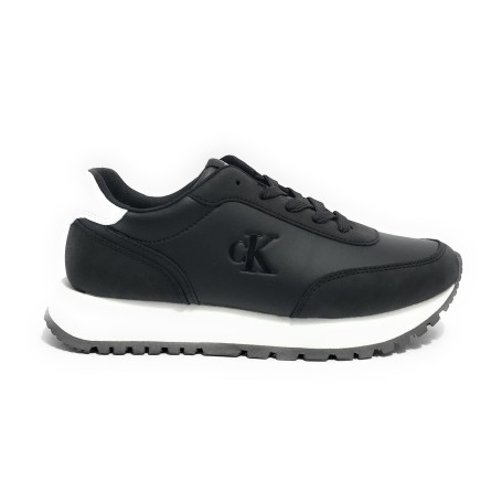 Sneaker running Calvin Klein jeans in ecopelle/ tessuto black/ white D25CK05 V3A9-81004-1269X001