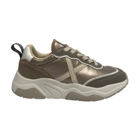 Scarpe donna Munich sneaker Wave 167 in pelle/ tessuto gold D25MU11 8770167