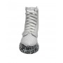 Scarpe donna Moschino anfibio pvc Marta bianco lucido multilogo D23MO17 JA24273