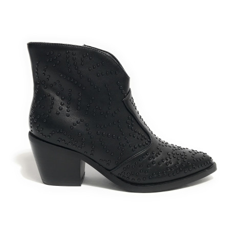 Scarpe donna Gold&gold stivale texano ecopelle nero D25GG27 GU266