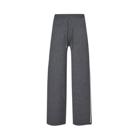 Pantalone donna Liu Jo jogging in maglia grigio antracite melange E25LJ45 TF4315 MS63L C3497