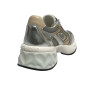 Scarpe Love Moschino sneaker Crystal60 in pelle/ mesh argento/ platino/ beige DS25MO01 JA15296G1MIQG90A