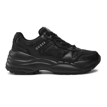 Scarpe donna Guess sneaker zeppa Samnie ecopelle/ tessuto embossed black DS25GU26 FLFSAMFAL12