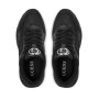 Scarpe donna Guess sneaker zeppa Samnie ecopelle/ tessuto embossed black DS25GU26 FLFSAMFAL12