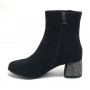 Scarpe donna ankle boot Gold&gold tc 55 in ecopelle scamosciato nero D20GG09