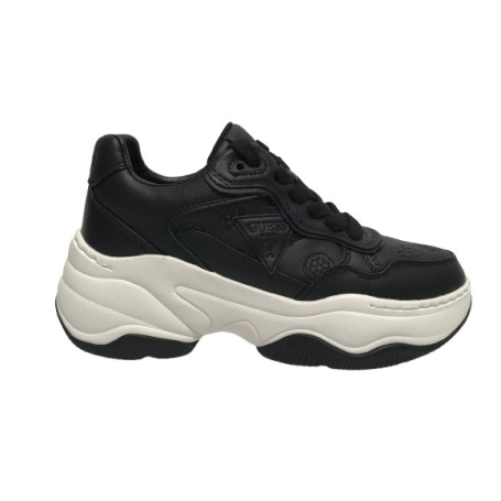 Scarpe donna Guess sneaker zeppa Hapyy embossed black DS25GU33 FLPHAPFAL12