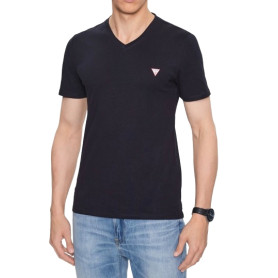 T-shirt uomo Guess scollo a V logo triangolo blu ES25GU35 M2YI37I3Z14