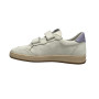 Sneaker 2B12 Miniplay-128 con strap pelle bianco/platino/lilla ZS25QB06