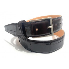 Cinta pelle cocco marrone moro H 35  A20EL02