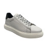 Scarpe uomo Ambitious 11677 sneakers in pelle bianco/ nero fondo alto US23AM02