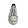 Scarpe uomo Ambitious 11677 sneakers in pelle bianco/ nero fondo alto US23AM02