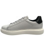 Scarpe uomo Ambitious 11677 sneakers in pelle bianco/ nero fondo alto US23AM02