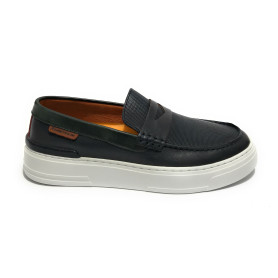 Scarpe uomo Ambitious anthracite mocassino in pelle blu navy US22AM09 10322A