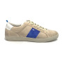 Scarpe uomo Ambitious sneaker 10398B in pelle scamociata beige/ white/ royal blu US21AM04