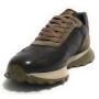 Scarpe uomo Ambitious 11752A sneaker running nero combi pelle/ nylon U24AM02