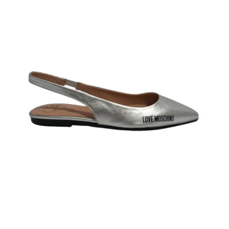 Sandalo donna slingback Love Moschino silver DS25MO09 JA11021