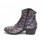 SCARPE DONNA GIO+ STIVALETTO TEXANO IN PELLE CON PAILLETTES MULTICOLOR DS19GI03