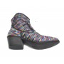 SCARPE DONNA GIO+ STIVALETTO TEXANO IN PELLE CON PAILLETTES MULTICOLOR DS19GI03