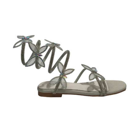 Scarpe donna Gold&gold sandalo con strass silver DS25GG27 GH52