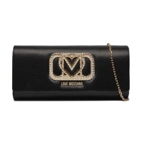 Borsa donna Love Moschino a spalla/ tracolla tessuto satinato NERO BS24MO135 JC4296