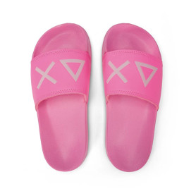 Slippers logo Sun68 fuxia fluo girl's ZS25SU22 X35404