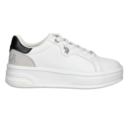 Sneaker U.S. POLO donna Asuka010W in ecopelle white DS25UP07
