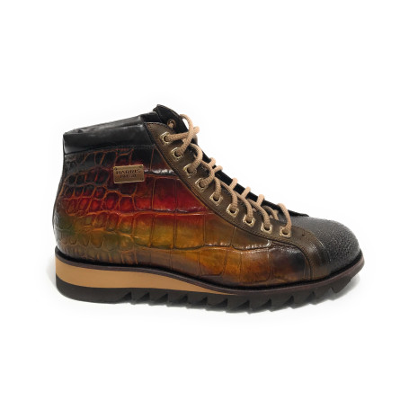 Scarpe Harris polacchino stampa cocco Osaka razza shade lino U17HA184