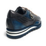 Scarpe uomo Harris sneaker pelle blu tamponato U17HA198 3895