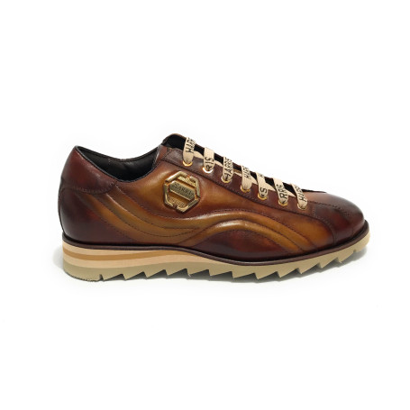 Scarpe uomo Harris sneaker pelle cacao yes/giallo / black U17HA203 3895