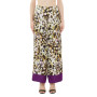 Pantalone donna Liu Jo in raso stampato animalier vert ES25LJ45 VA5143 TS806 M9146