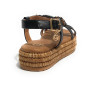 Scarpe donna sandalo Gold&gold ecopelle nero DS25GG59 GC760