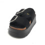 Sandalo donna Gold&gold  slipper con zeppa nero DS25GG67 GW412