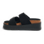 Sandalo donna Gold&gold  slipper con zeppa nero DS25GG67 GW412