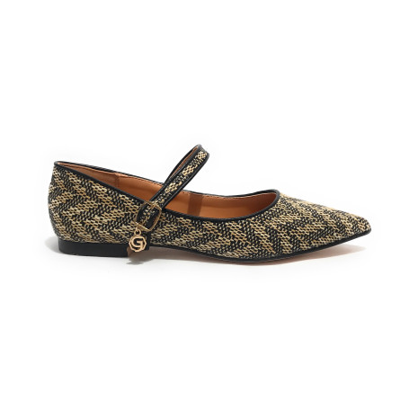 Scarpe donna Gold&gold ballerina nero DS25GG62 GD195