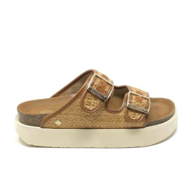 Sandalo donna Genuins Hawaii raffia camel DS25GN01 G106363