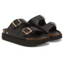 Sandalo donna Genuins Hawaii raffia nero DS25GN09 G106362