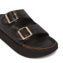 Sandalo donna Genuins Hawaii raffia nero DS25GN09 G106362