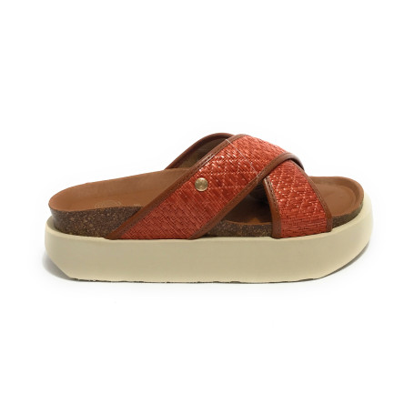 Sandalo donna Genuins Palace raffia terracota DS25GN11 G106348