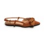 Scarpe donna Elite sabot con tallone aperto a punta in pelle color cuoio/ senape DS22EL06 4525